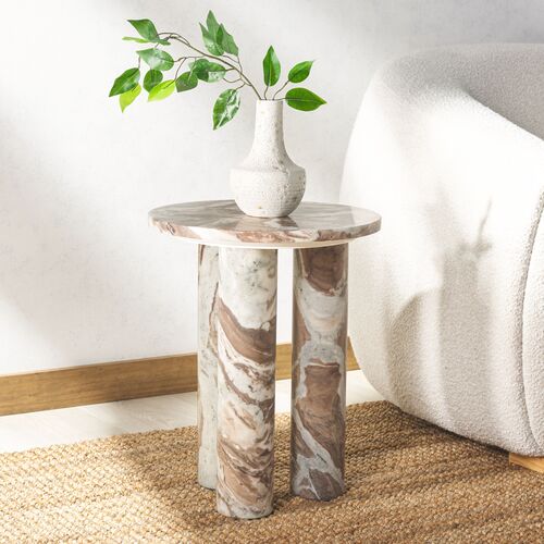 Nashan Marble Accent Table 2 Nashan Marble Accent Table