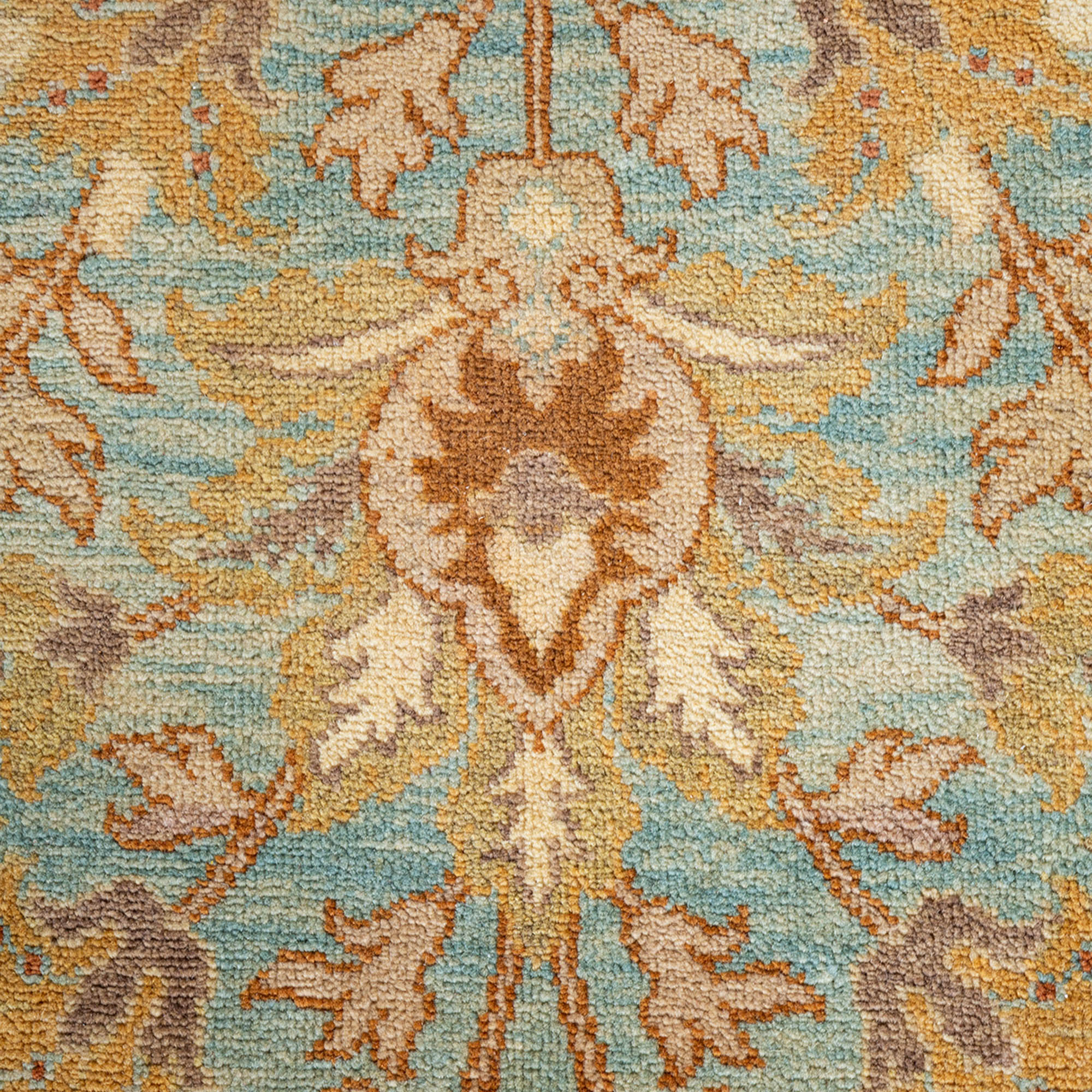 Eclectic, One-of-a-Kind Hand-Knotted Light Blue Rug, 6'1" x 8'10" 3 Eclectic, One-of-a-Kind Hand-Knotted Light Blue Rug, 6'1" x 8'10"