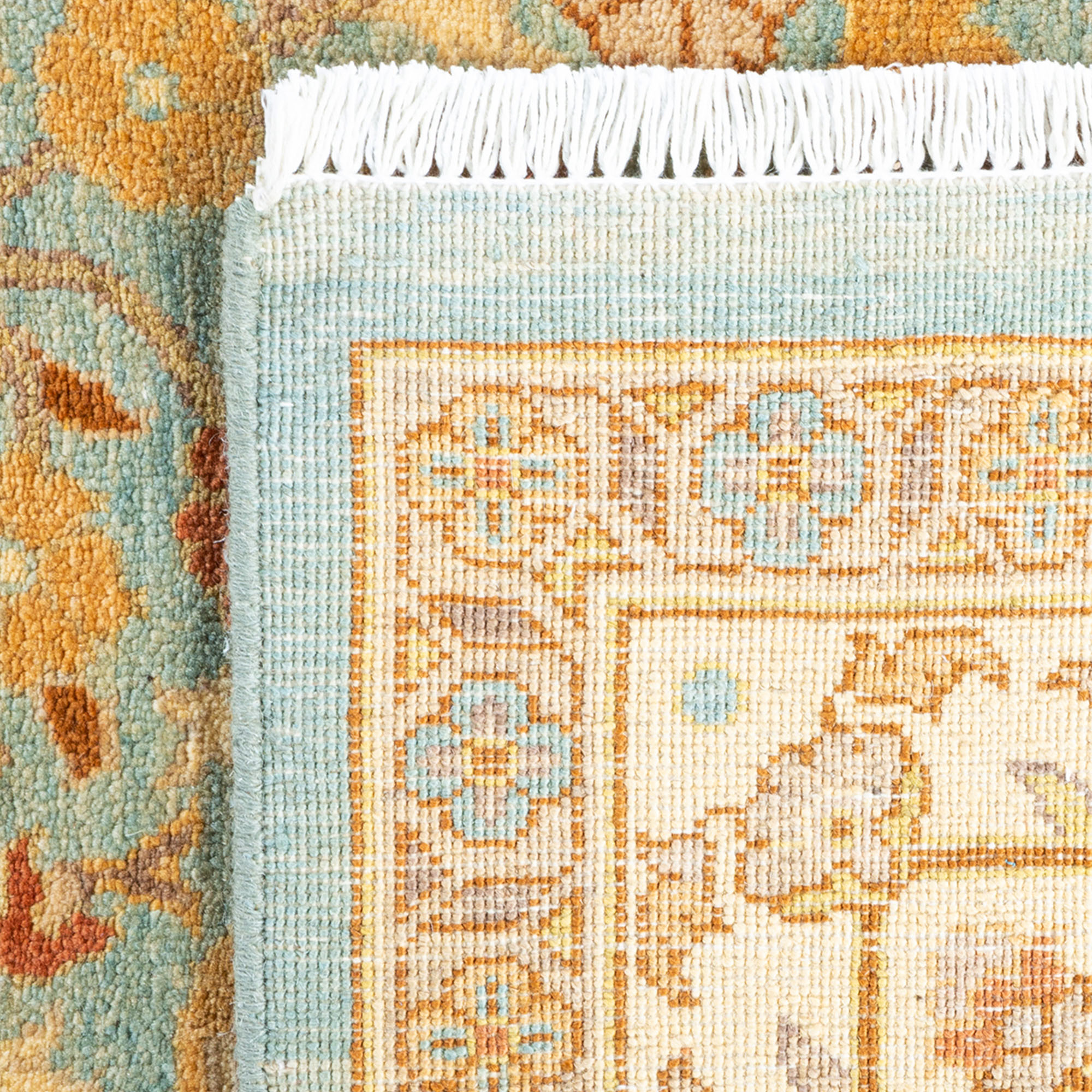 Eclectic, One-of-a-Kind Hand-Knotted Light Blue Rug, 6'1" x 8'10" 5 Eclectic, One-of-a-Kind Hand-Knotted Light Blue Rug, 6'1" x 8'10"