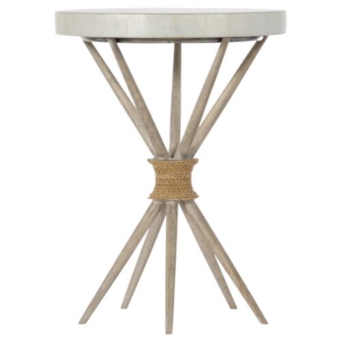 Amani Rope & Capiz Shell Top Accent Table, Natural/Ivory 1 Amani Rope & Capiz Shell Top Accent Table, Natural/Ivory
