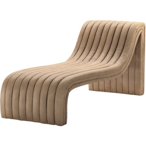 Vivian Leather Chaise Lounge
