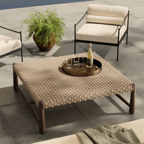Savio Outdoor Teak Woven Coffee Table 14 Savio Outdoor Teak Woven Coffee Table