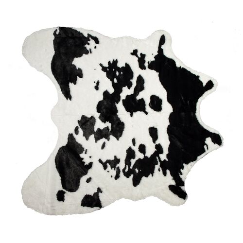Faux Hide Rug, Sugarland Black/White 1 Faux Hide Rug, Sugarland Black/White