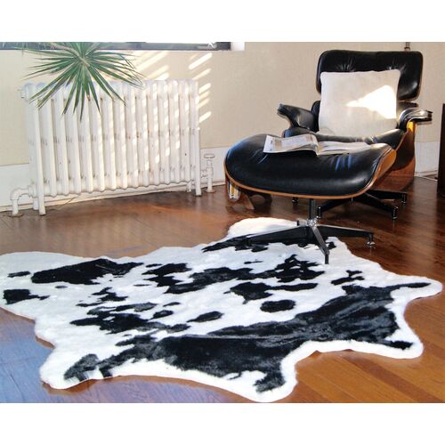 Faux Hide Rug, Sugarland Black/White 3 Faux Hide Rug, Sugarland Black/White