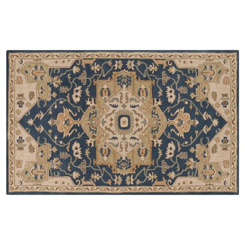 Kalle Rug, Navy/Beige 1 Kalle Rug, Navy/Beige