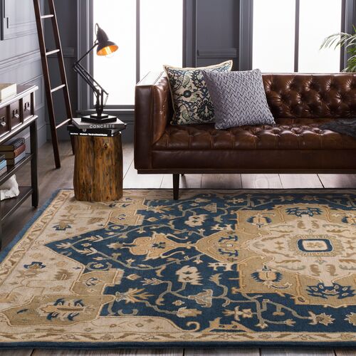 Kalle Rug, Navy/Beige 5 Kalle Rug, Navy/Beige