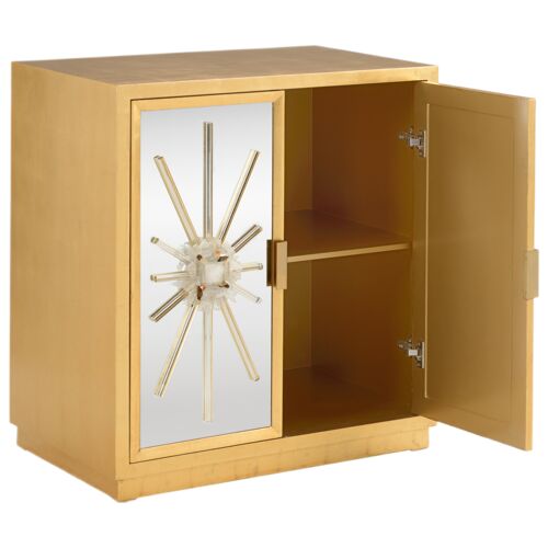 Starburst Mirrored Cabinet, Gold 5 Starburst Mirrored Cabinet, Gold
