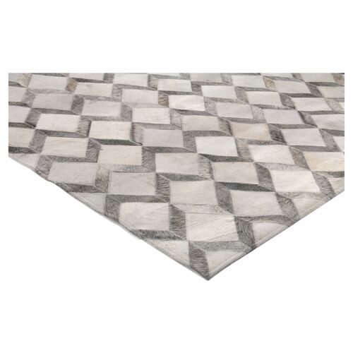 Diamond Cowhide Rug, Gray 2 Diamond Cowhide Rug, Gray