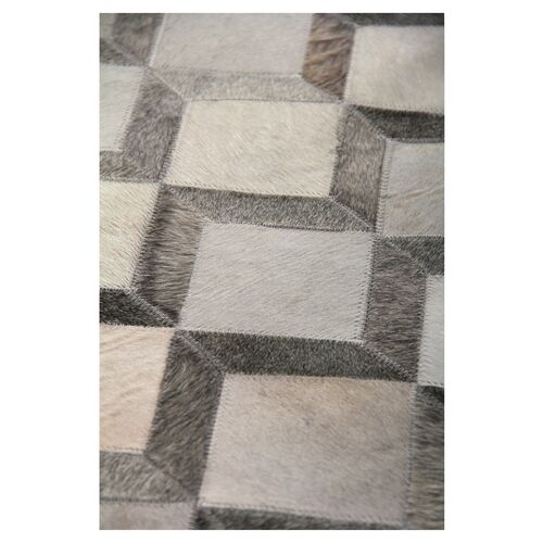 Diamond Cowhide Rug, Gray 3 Diamond Cowhide Rug, Gray