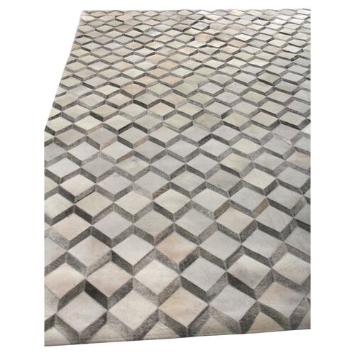 Diamond Cowhide Rug, Gray 4 Diamond Cowhide Rug, Gray