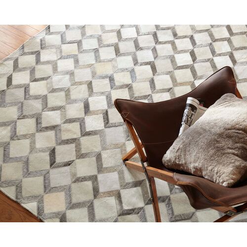 Diamond Cowhide Rug, Gray 6 Diamond Cowhide Rug, Gray