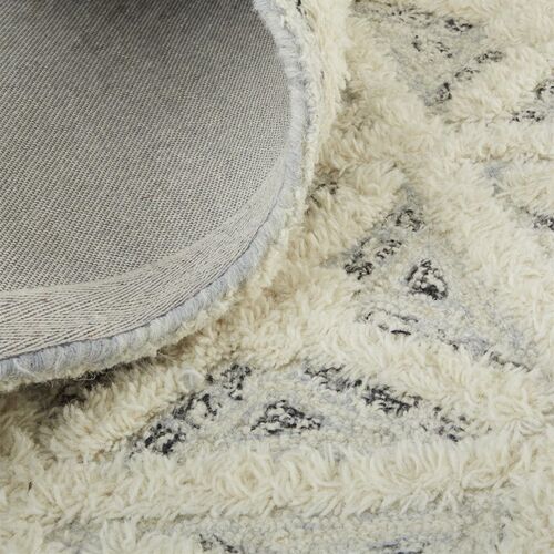 Emmalee Geometric Hand-Tufted Rug, Blue/Ivory 3 Emmalee Geometric Hand-Tufted Rug, Blue/Ivory
