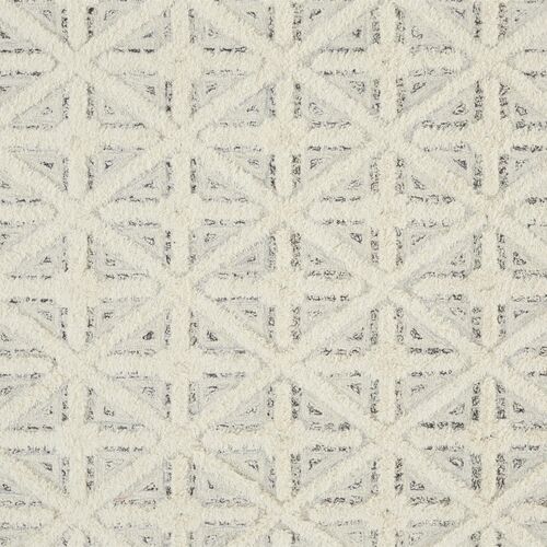 Emmalee Geometric Hand-Tufted Rug, Blue/Ivory 5 Emmalee Geometric Hand-Tufted Rug, Blue/Ivory