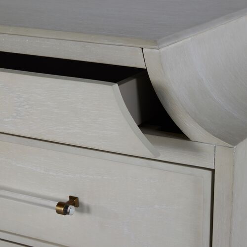 Alexandra 11-Drawer Dresser, Cerused White/Brass 11 Alexandra 11-Drawer Dresser, Cerused White/Brass