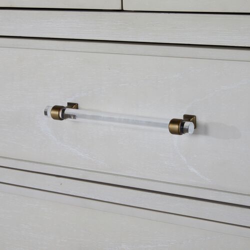 Alexandra 11-Drawer Dresser, Cerused White/Brass 14 Alexandra 11-Drawer Dresser, Cerused White/Brass