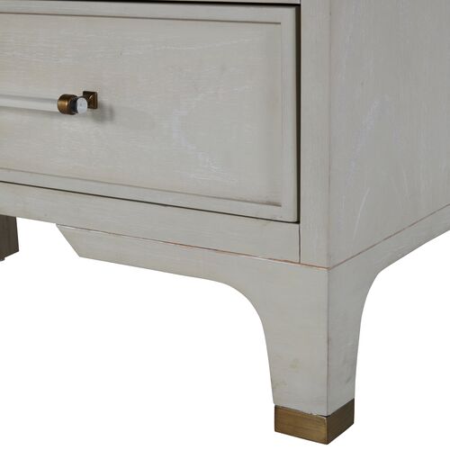 Alexandra 11-Drawer Dresser, Cerused White/Brass 15 Alexandra 11-Drawer Dresser, Cerused White/Brass