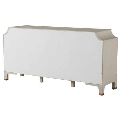 Alexandra 11-Drawer Dresser, Cerused White/Brass 5 Alexandra 11-Drawer Dresser, Cerused White/Brass