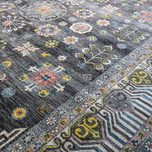 Sari Wool Khotan Rug, Gray, 9x12 2 Sari Wool Khotan Rug, Gray, 9x12
