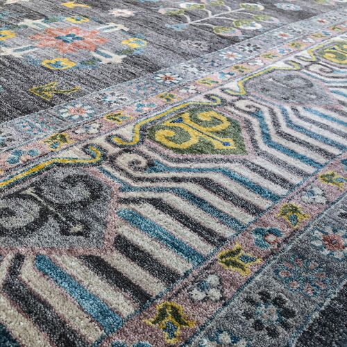 Sari Wool Khotan Rug, Gray, 9x12 3 Sari Wool Khotan Rug, Gray, 9x12