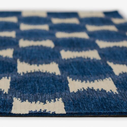 Lidia Hand Tufted Wool Rug, Navy 3 Lidia Hand Tufted Wool Rug, Navy