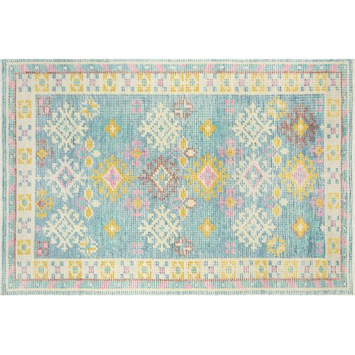 Phoebe Hand Knotted Wool Rug, Multi 1 Phoebe Hand Knotted Wool Rug, Multi