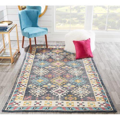 Phoebe Hand Knotted Wool Rug, Multi 4 Phoebe Hand Knotted Wool Rug, Multi