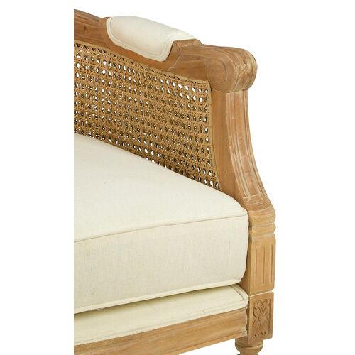 Noreen Accent Chair, Natural/Off-White Linen 5 Noreen Accent Chair, Natural/Off-White Linen