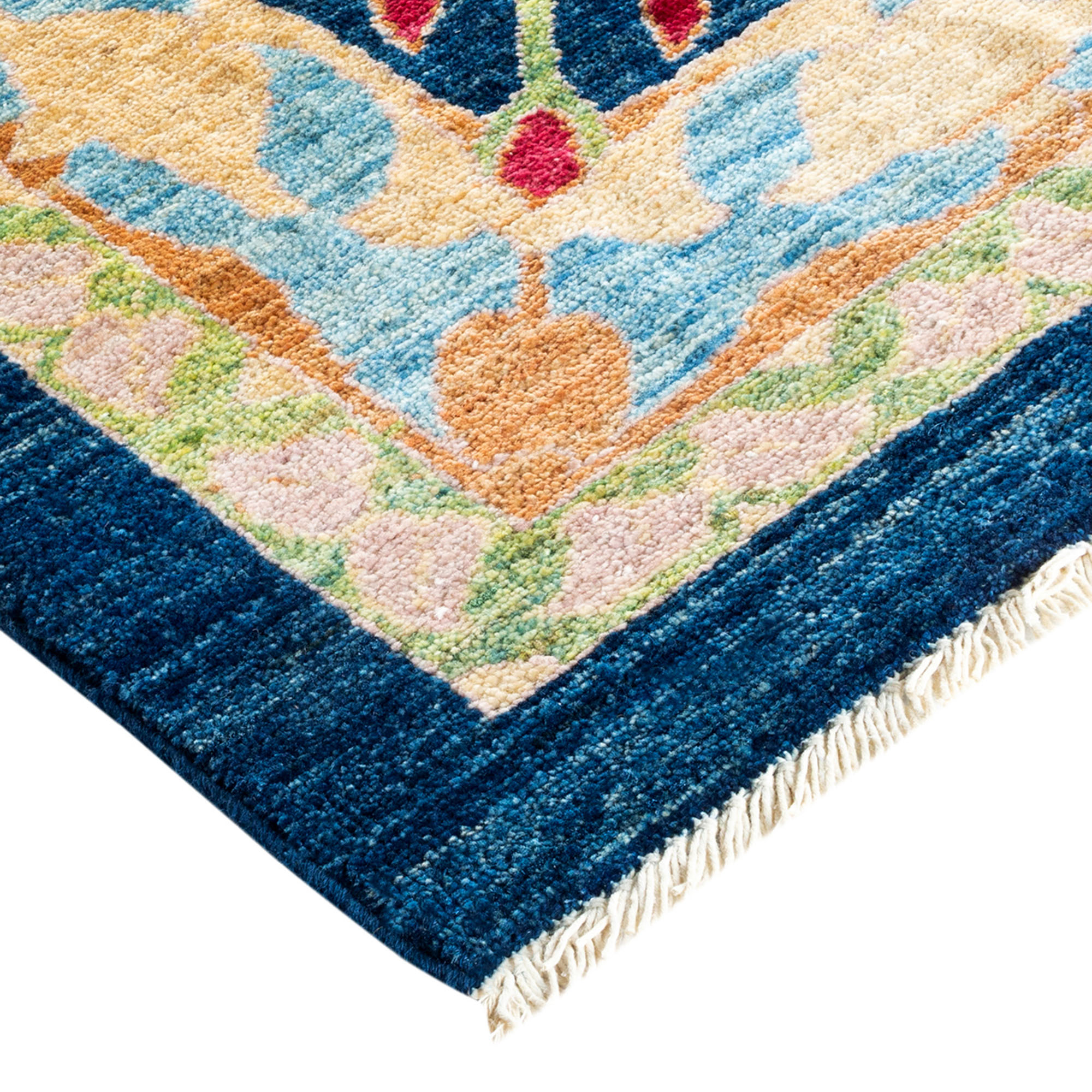 One-of-a-Kind Hand-Knotted Blue Rug, 19'6" x 11'6" 2 One-of-a-Kind Hand-Knotted Blue Rug, 19'6" x 11'6"