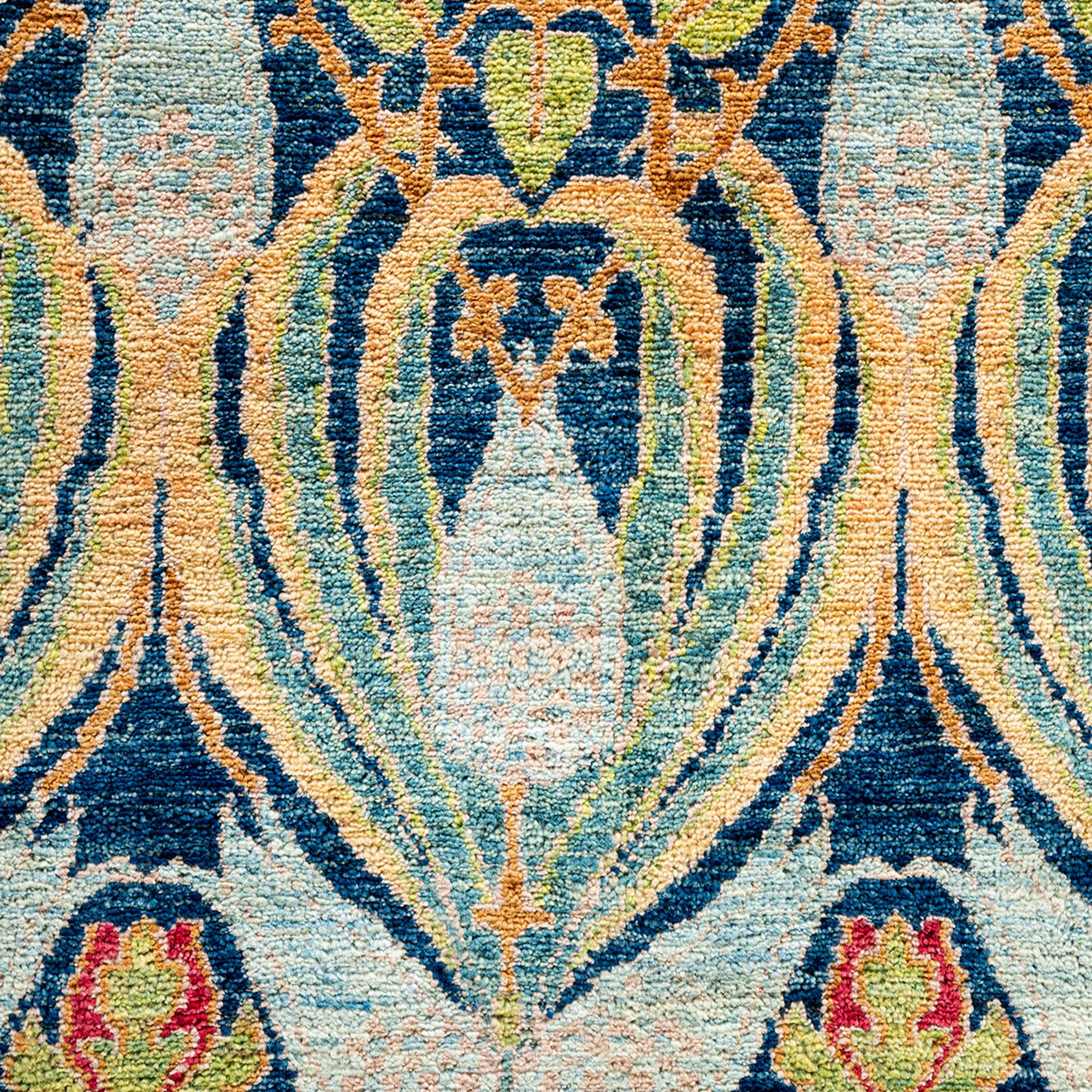 One-of-a-Kind Hand-Knotted Blue Rug, 19'6" x 11'6" 3 One-of-a-Kind Hand-Knotted Blue Rug, 19'6" x 11'6"