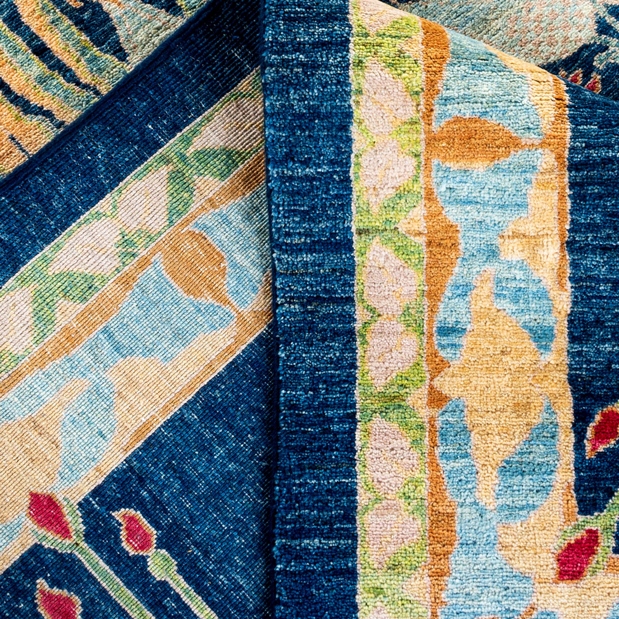 One-of-a-Kind Hand-Knotted Blue Rug, 19'6" x 11'6" 6 One-of-a-Kind Hand-Knotted Blue Rug, 19'6" x 11'6"