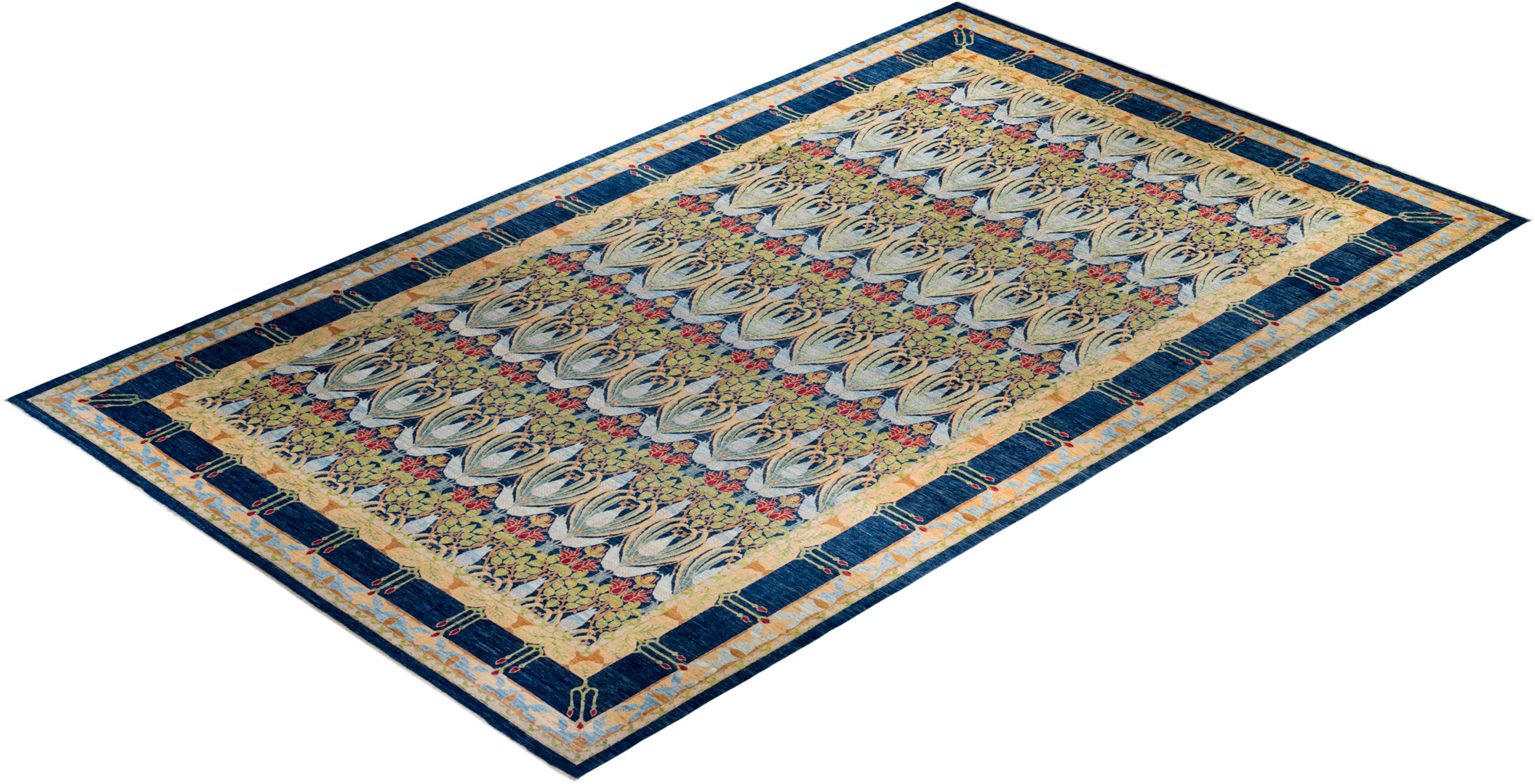 One-of-a-Kind Hand-Knotted Blue Rug, 19'6" x 11'6" 8 One-of-a-Kind Hand-Knotted Blue Rug, 19'6" x 11'6"