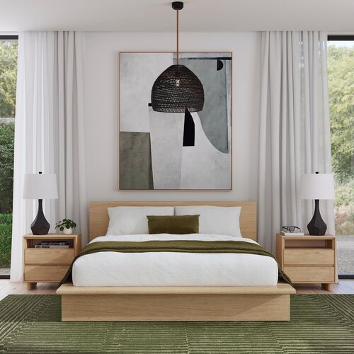 Jade Wood Panel 2-Drawer Nightstand 10 Jade Wood Panel 2-Drawer Nightstand