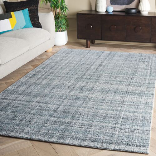 Herod Hand Tufted Rug, Aqua/Grey 2 Herod Hand Tufted Rug, Aqua/Grey