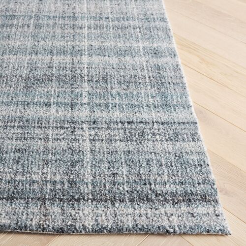 Herod Hand Tufted Rug, Aqua/Grey 3 Herod Hand Tufted Rug, Aqua/Grey
