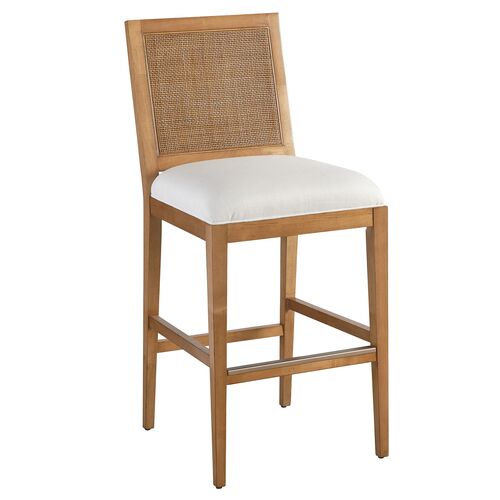 Laguna Cleo Barstool, Natural/White 1 Laguna Cleo Barstool, Natural/White