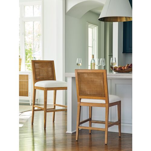 Laguna Cleo Barstool, Natural/White 2 Laguna Cleo Barstool, Natural/White