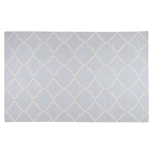 8'x11' Zeus Flat-Weave Rug, Blue 2 8'x11' Zeus Flat-Weave Rug, Blue