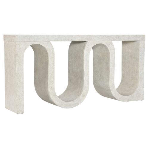 Melange Snaked Console Table, Ivory 1 Melange Snaked Console Table, Ivory