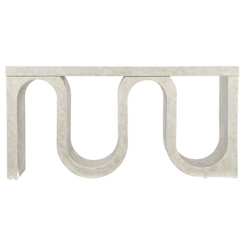 Melange Snaked Console Table, Ivory 3 Melange Snaked Console Table, Ivory