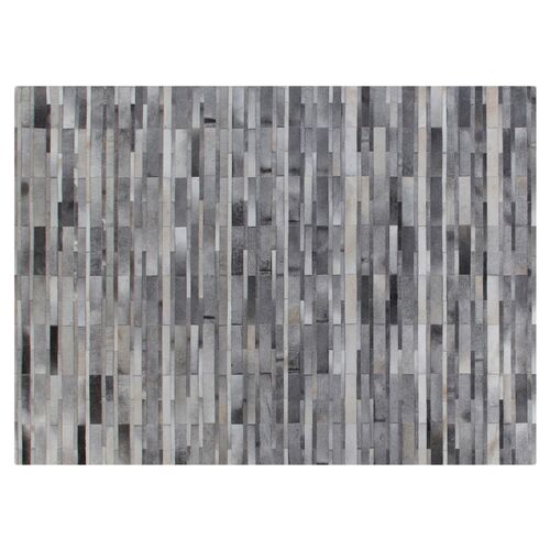 Stitched Tile Hide Rug, Gray 1 Stitched Tile Hide Rug, Gray
