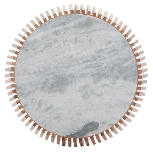 Quintessa Marble Top Coffee Table, Natural/Light Grey 5 Quintessa Marble Top Coffee Table, Natural/Light Grey