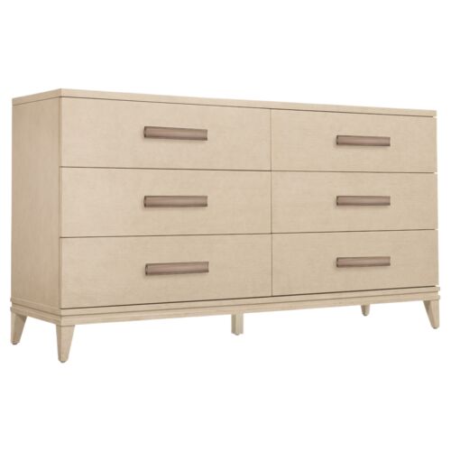 Westwood 6-Drawer Dresser, Polished Limestone