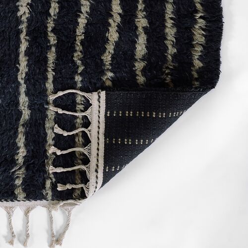 Lassi Hand Woven Wool Rug, Navy 2 Lassi Hand Woven Wool Rug, Navy