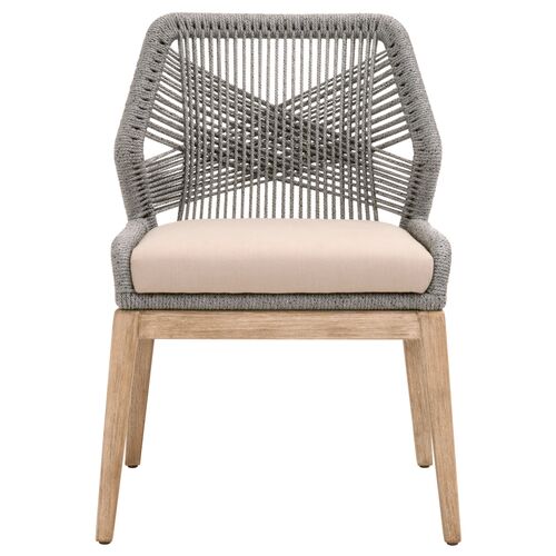 S/2 Easton Rope Side Chairs, Platinum/Light Gray 3 S/2 Easton Rope Side Chairs, Platinum/Light Gray