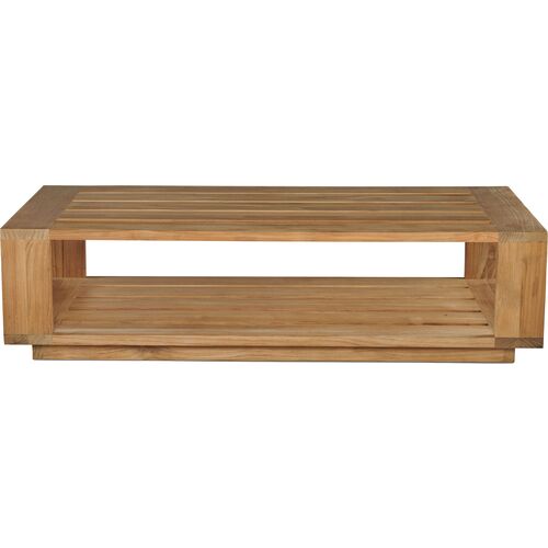 Misti Teak Outdoor Coffee Table, Natural