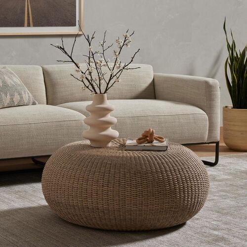 Myles Outdoor Coffee Table, Natural 5 Myles Outdoor Coffee Table, Natural