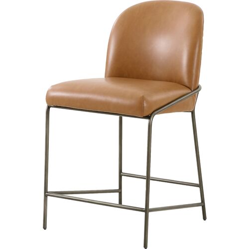 Nikoli Leather Counter Stool, Butterscotch 1 Nikoli Leather Counter Stool, Butterscotch
