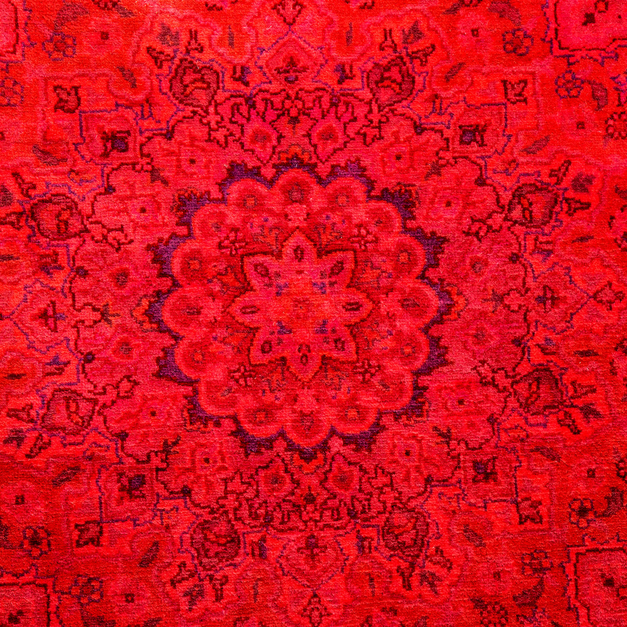 One-of-a-Kind Hand-Knotted Pink Rug, 4'3" x 4'3" 3 One-of-a-Kind Hand-Knotted Pink Rug, 4'3" x 4'3"