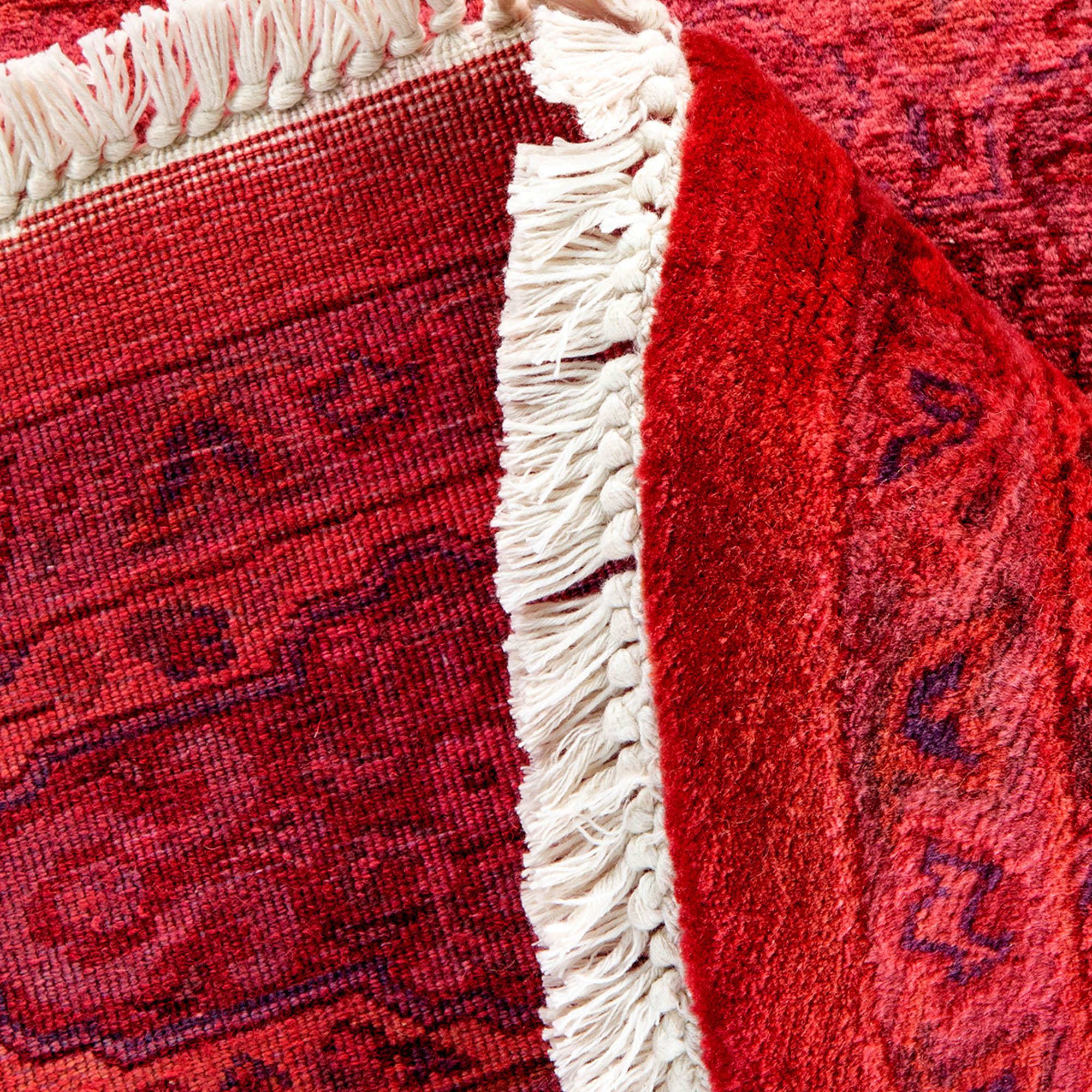 One-of-a-Kind Hand-Knotted Pink Rug, 4'3" x 4'3" 4 One-of-a-Kind Hand-Knotted Pink Rug, 4'3" x 4'3"
