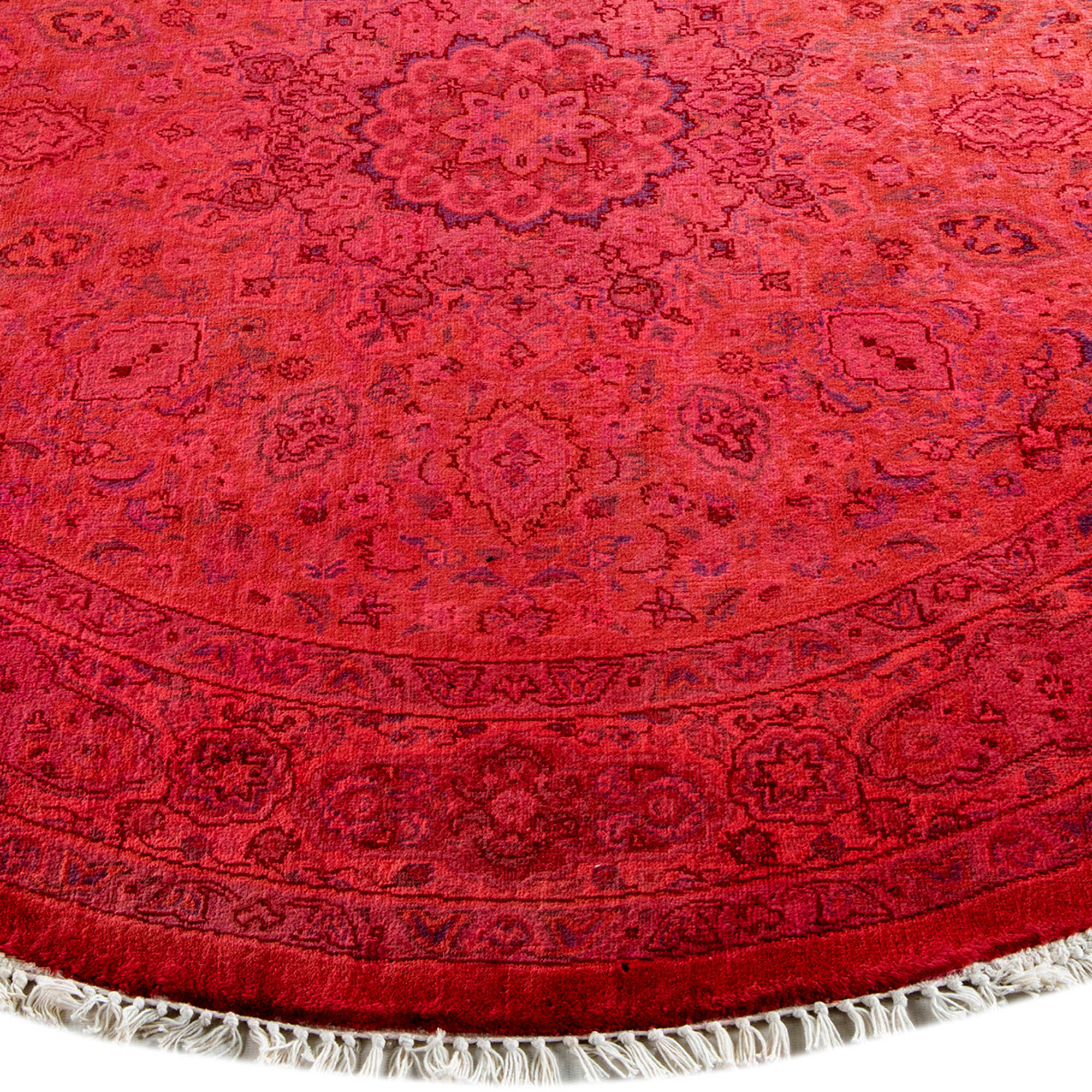 One-of-a-Kind Hand-Knotted Pink Rug, 4'3" x 4'3" 5 One-of-a-Kind Hand-Knotted Pink Rug, 4'3" x 4'3"